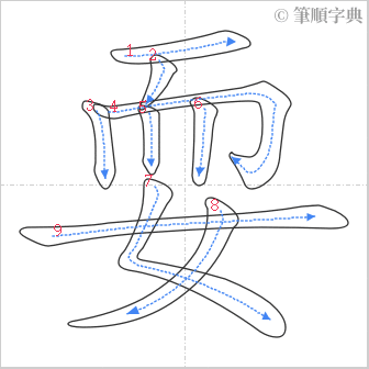 “「耍」的筆順”