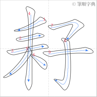 “「耔」的筆順”