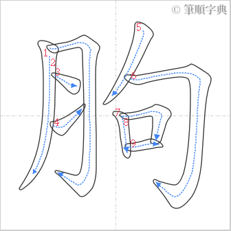 “「胊」的筆順”