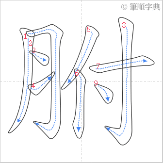 “「胕」的筆順”