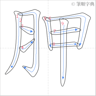 “「胛」的筆順”