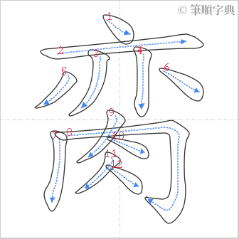 “「脔」的筆順”