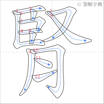 “「腎」的筆順”