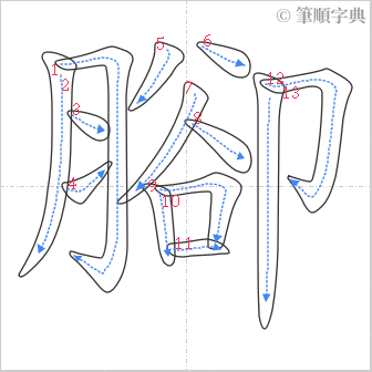 “「腳」的筆順”