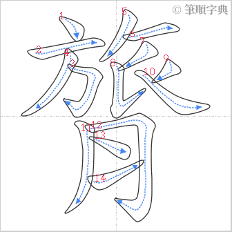 “「膂」的筆順”