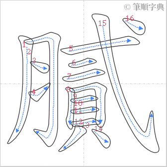 “「膩」的筆順”