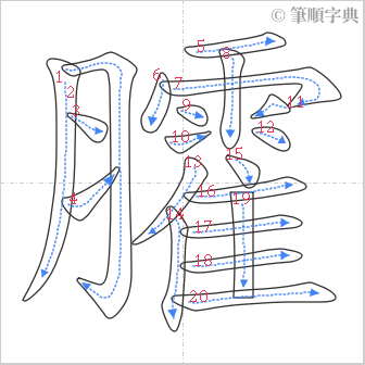 “「臛」的筆順”