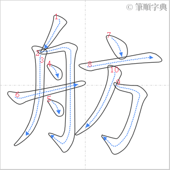 “「舫」的筆順”