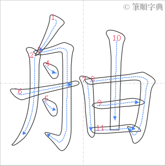 “「舳」的筆順”