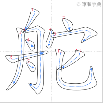 “「舵」的筆順”