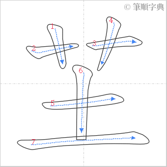 “「芏」的筆順”