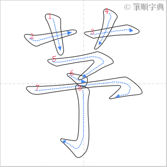 “「芧」的筆順”