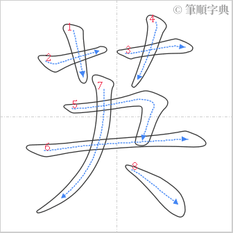 “「芵」的筆順”