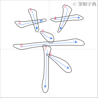 “「苄」的筆順”