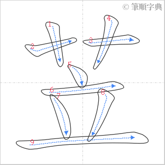 “「苙」的筆順”