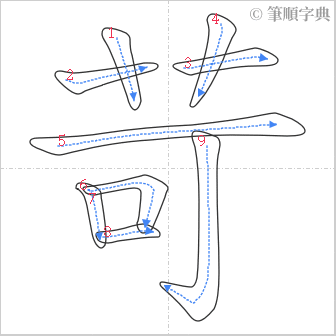 “「苛」的筆順”