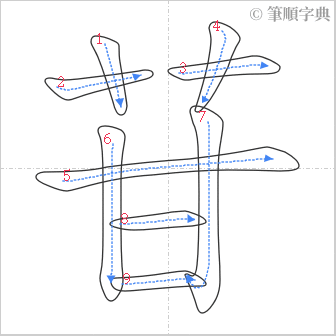 “「苷」的筆順”