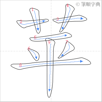 “「苹」的筆順”