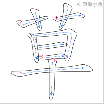 “「草」的筆順”