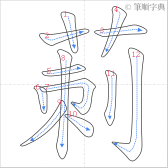 “「莿」的筆順”