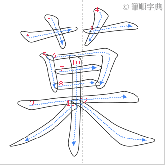 “「菓」的筆順”