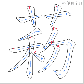 “「菞」的筆順”