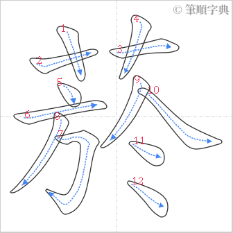 “「菸」的筆順”