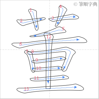 “「董」的筆順”