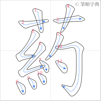 “「葯」的筆順”