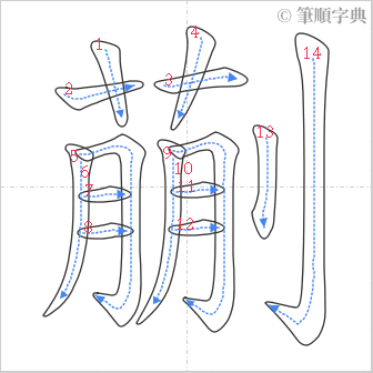 “「蒯」的筆順”