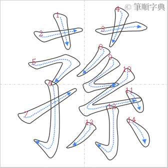 “「蓀」的筆順”