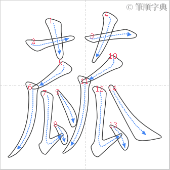 “「蓏」的筆順”