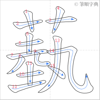 “「蓺」的筆順”