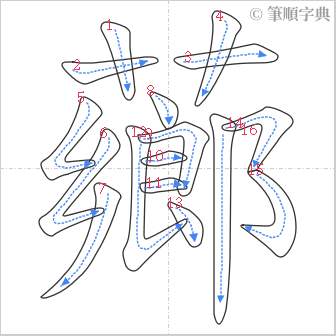 “「薌」的筆順”