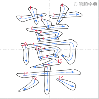 “「藳」的筆順”