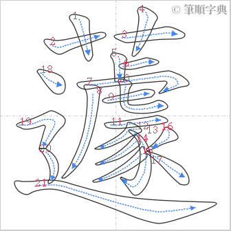 “「蘧」的筆順”