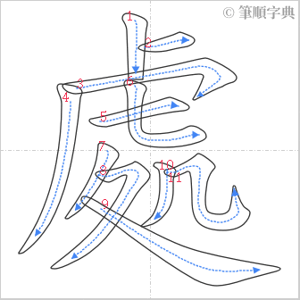 “「處」的筆順”