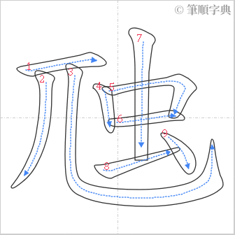 “「虺」的筆順”