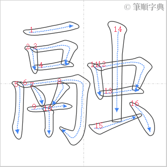 “「融」的筆順”