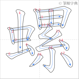 “「螺」的筆順”