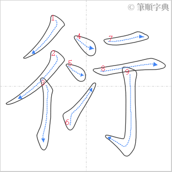 “「衍」的筆順”