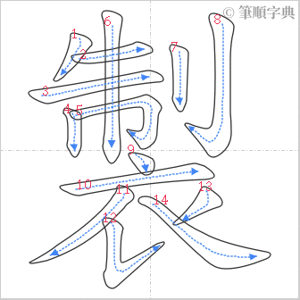 “「製」的筆順”