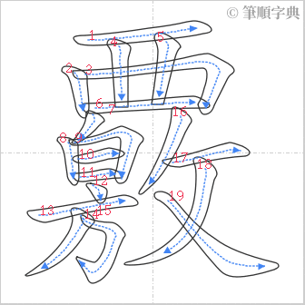 “「覈」的筆順”