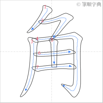 “「角」的筆順”