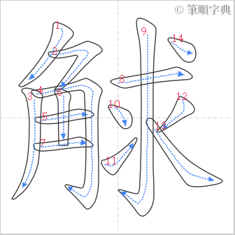 “「觩」的筆順”