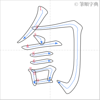 “「訇」的筆順”