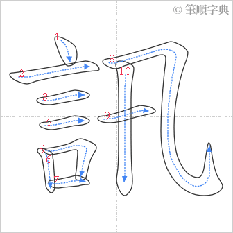 “「訊」的筆順”