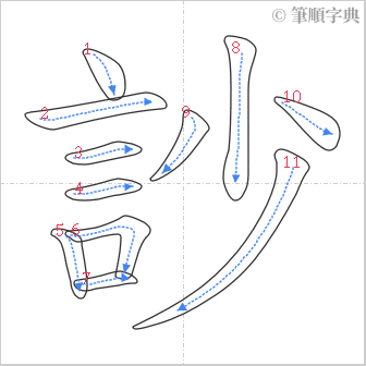 “「訬」的筆順”