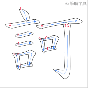 “「訶」的筆順”