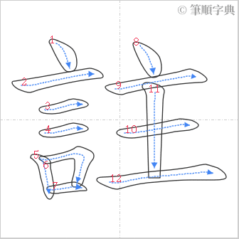 “「註」的筆順”